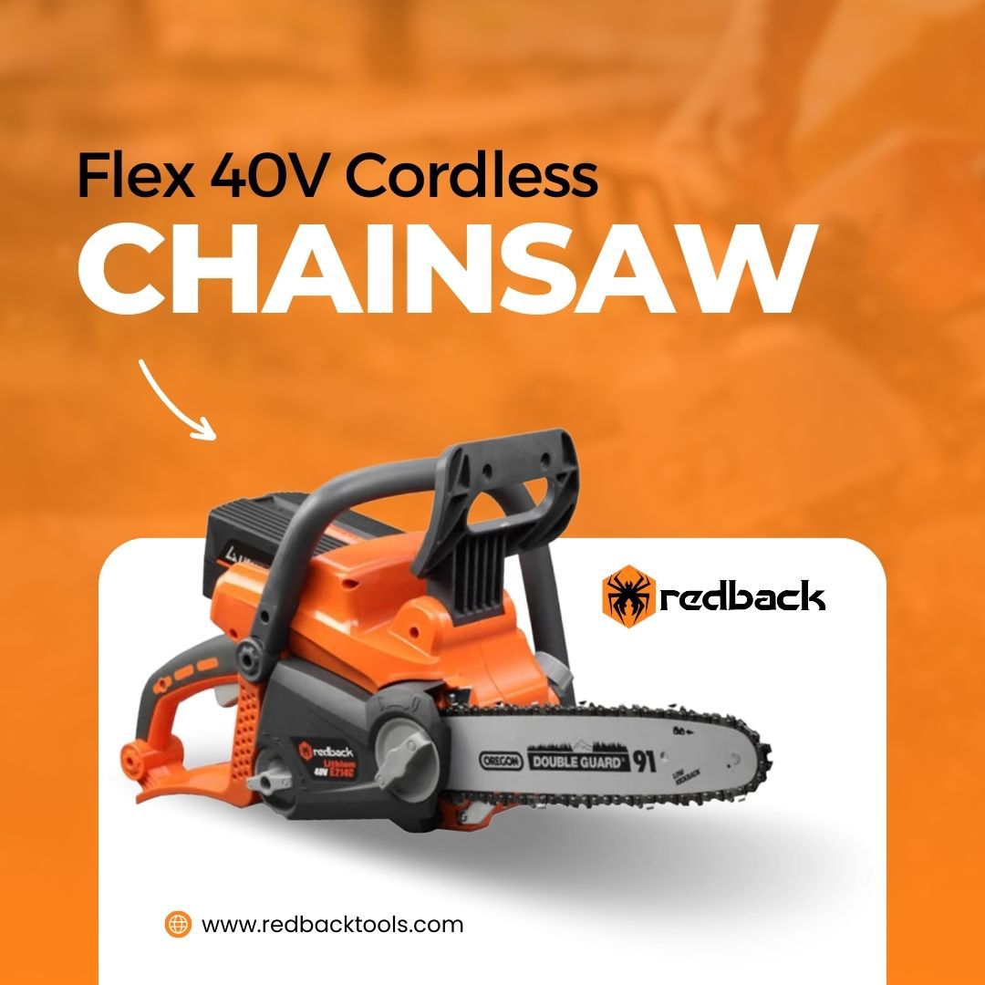 Redback Flex 40V Cordless Chainsaw Features - Redback Tools