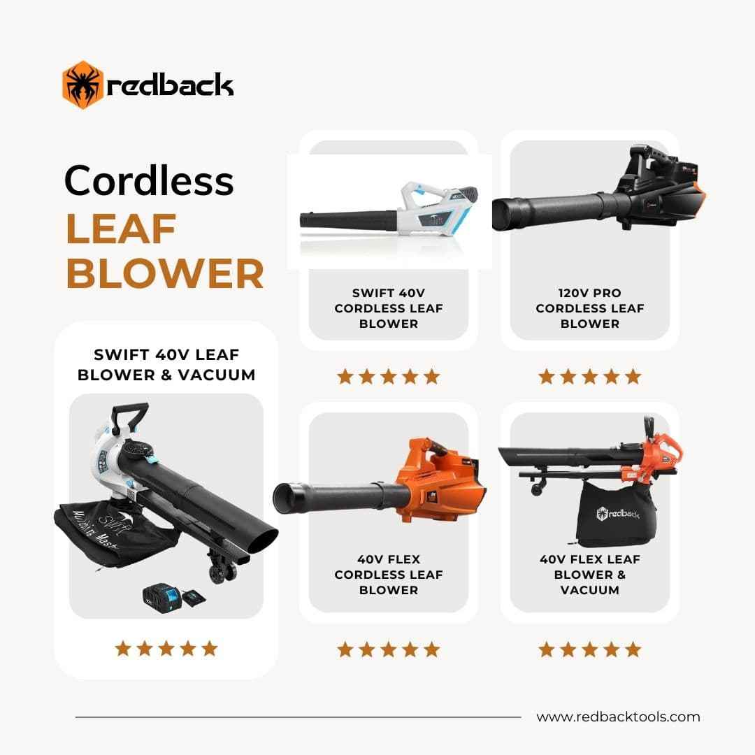 Redback Cordless Leaf Blower Comparison - Redback Tools